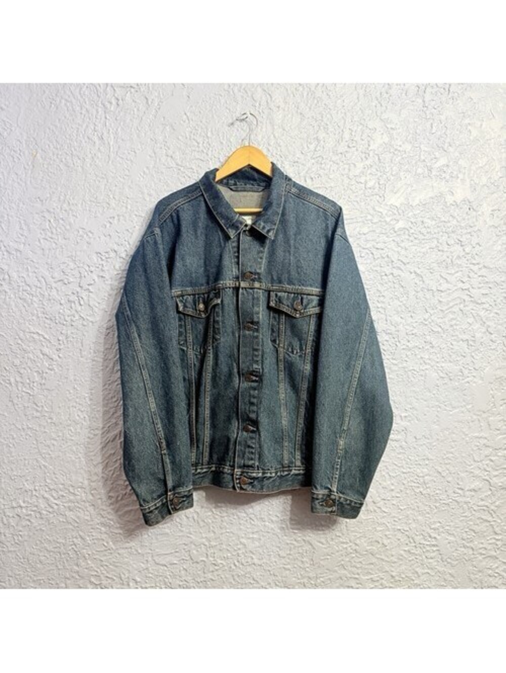 Levi Strauss Signature Men’s Trucker Jean Jacket Blue XL Button Front Pockets